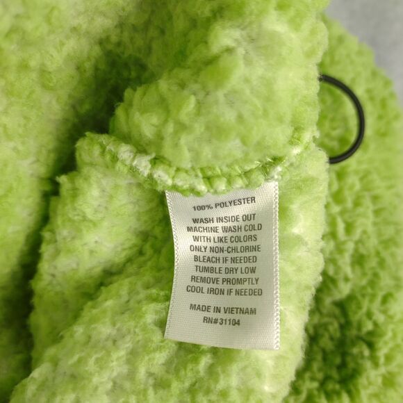 Zelos Women's M Green Sherpa Fleece Full Zip Teddy Jacket Coat Pockets Mock Neck - Picture 7 of 7